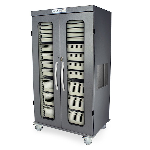 Harloff Double Column Medical Storage Cabinet, Glass Doors, Key Lock MSPM82-00GK - main